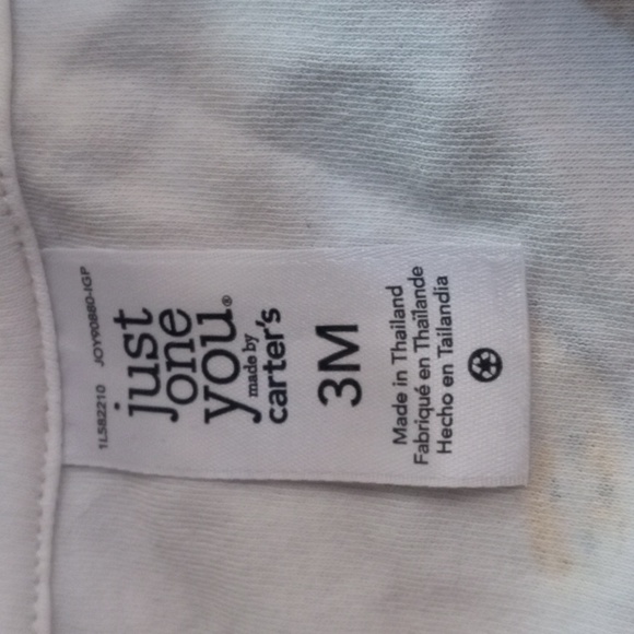 Carter's 3 Months Baby Girls Zip Up Hoodie with Butterfly design - Picture 2 of 8